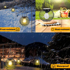 Zestaw 2 Lampionów Solarnych Ogrodowych wiszących Retro Wiszące Kule Do Dekoracji