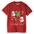 Świąteczna Bawełniana Koszulka T-Shirt - napis Wesołych Świąt - dziecięca C04