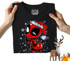 Świąteczna Koszulka Męska, Damska T-Shirt - KissMyAss Deadpool - CHR20