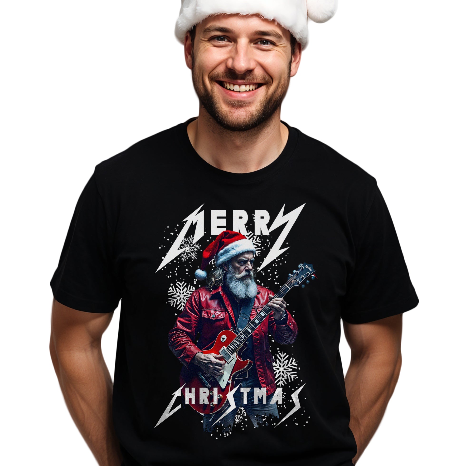 Świąteczna Śmieszna Koszulka Męska T-Shirt - Metallica Merry Christmas - CHR22 Drugie zdjęcie produktu