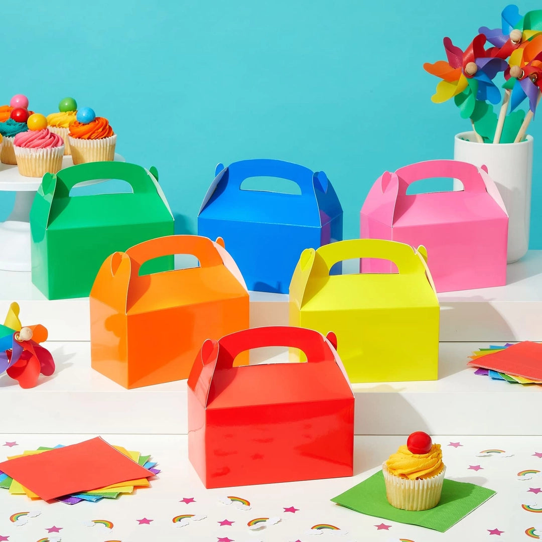 Prezentowe Pudełka na Słodycze Ciasto Z Uchwytem Zabawki Cukierki Kolorowe 24 szt Drugie zdjęcie produktu