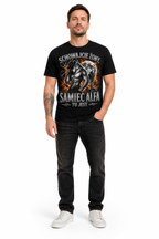 Koszulka Męska Śmieszna Samiec Alfa T-Shirt Idealna na Prezent dla Męża Brata Chłopaka 26_18