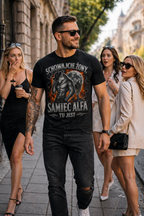 Koszulka Męska Śmieszna Samiec Alfa T-Shirt Idealna na Prezent dla Męża Brata Chłopaka 26_18
