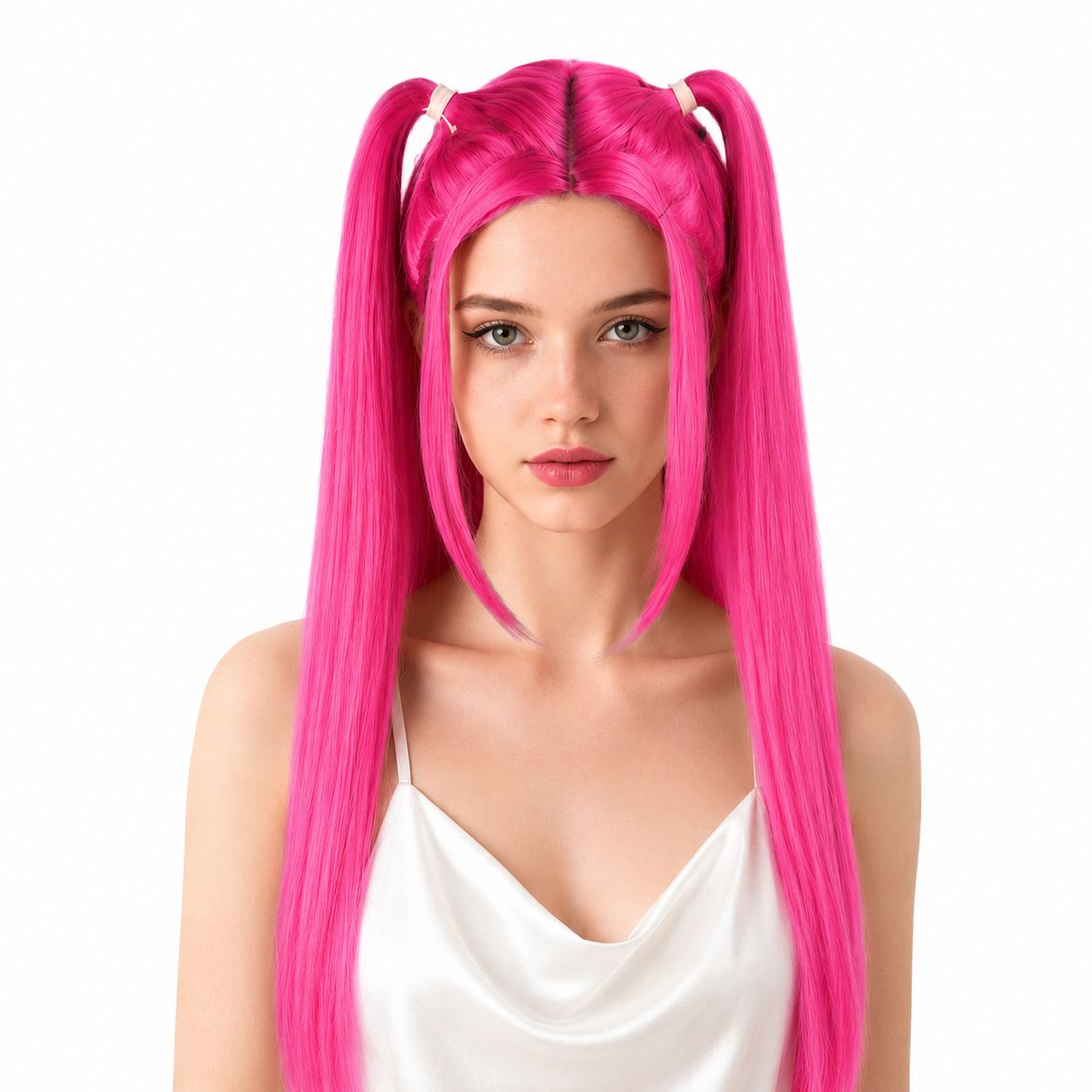 Peruka K-Popowe Łowczynie Demonów MIRA Różowe Neonoe Włosy Fryzura Cosplay Główne zdjęcie produktu