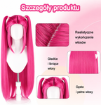 Peruka K-Popowe Łowczynie Demonów MIRA Różowe Neonoe Włosy Fryzura Cosplay