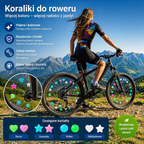 Kolorowe Odblaskowe Koraliki do roweru dla dzieci dorosłych Pastele 108 sztuk zestaw