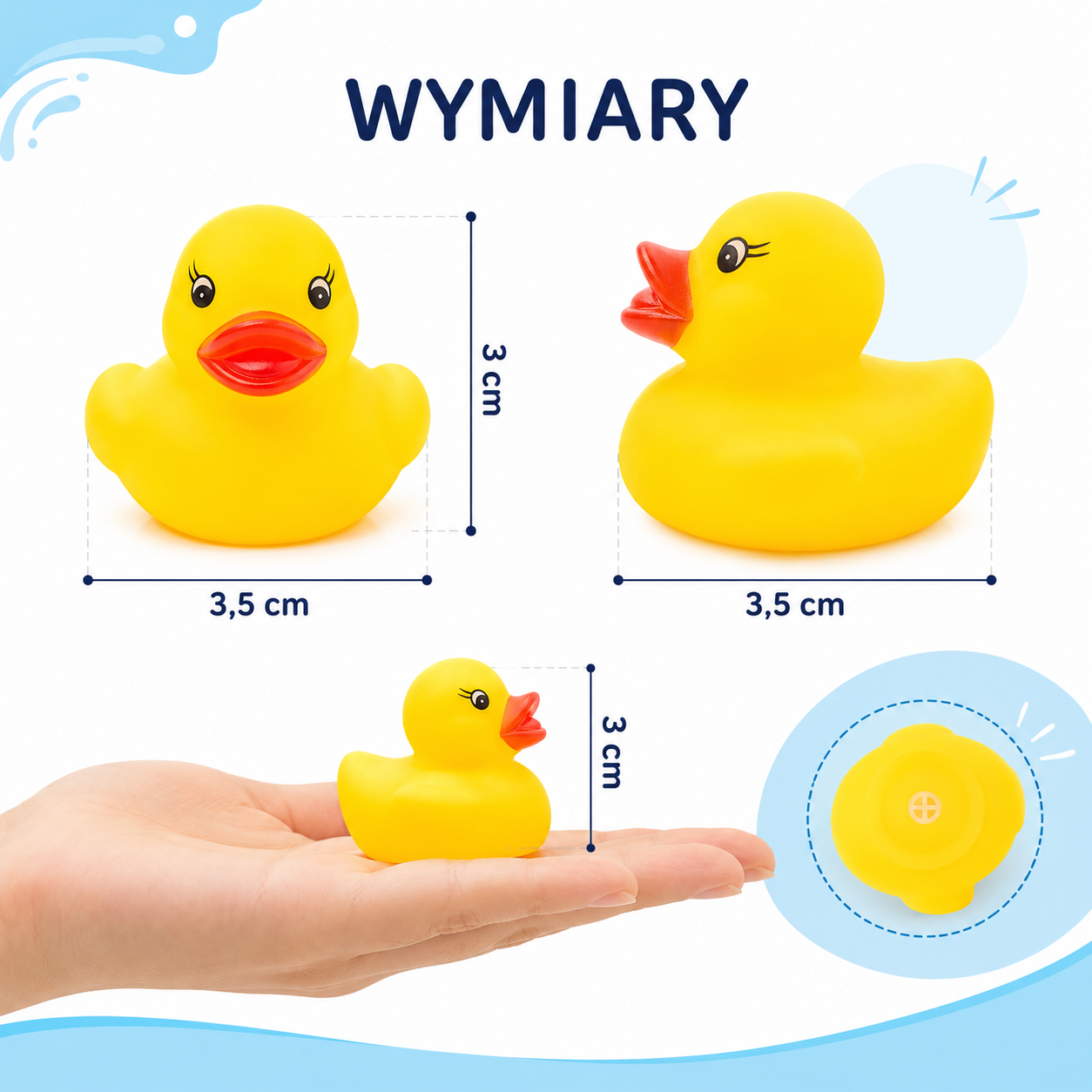 Kaczuszki Gumowe Do Kąpieli mini Zabawki Dla Dzieci Do Wanny Wody 50 szt Drugie zdjęcie produktu
