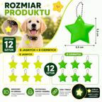 Zestaw Odblasków Odblaskowe Breloki Dla Dzieci Odblaski Gwiazdki 12 sztuk