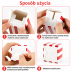 Pudełka na Popcorn Amerykańskie Mini Opakowania 30 szt Czerwono-Białe Paski