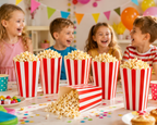 Pudełka na Popcorn Amerykańskie Mini Opakowania 30 szt Czerwono-Białe Paski