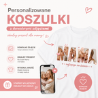 Koszulka Damska T-Shirt Prezent Dla Mamy Ze Zdjęciem Personalizowana Biała lub Czarna
