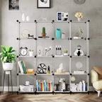 Regał modułowy 16 kostek 125x120 cm organizer z półkami na książki ubrania