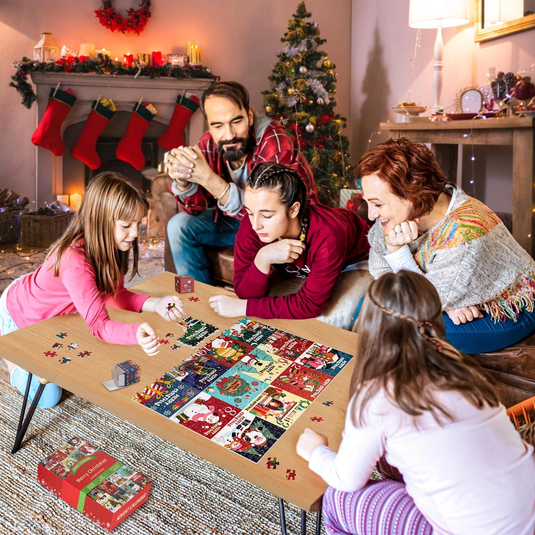 Kalendarz Adwentowy z Puzzlami Zabawkami Puzzle dla Dzieci Idealny Prezent na Mikołajki Święta Drugie zdjęcie produktu