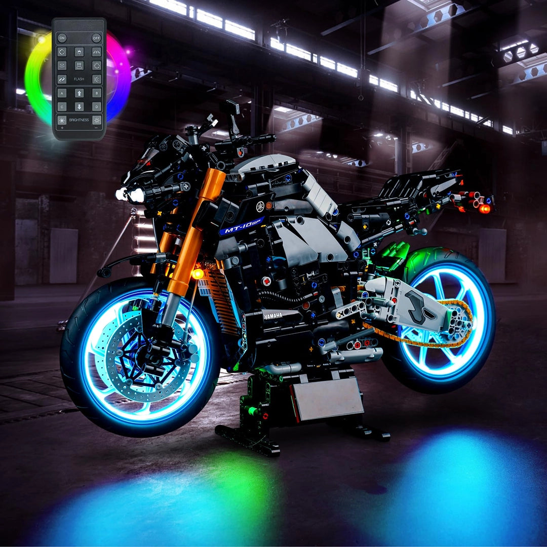 Podświetlenie Oświetlenie LED RGB do LEGO Yamaha MT-10 42159 – zestaw z pilotem i efektami świetlnymi Drugie zdjęcie produktu