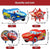 Zestaw Urodzinowych Balonów + Baner Happy Birthday Girlanda Balonowa - Disney Cars/Auta ZYGZAK MCQUEEN