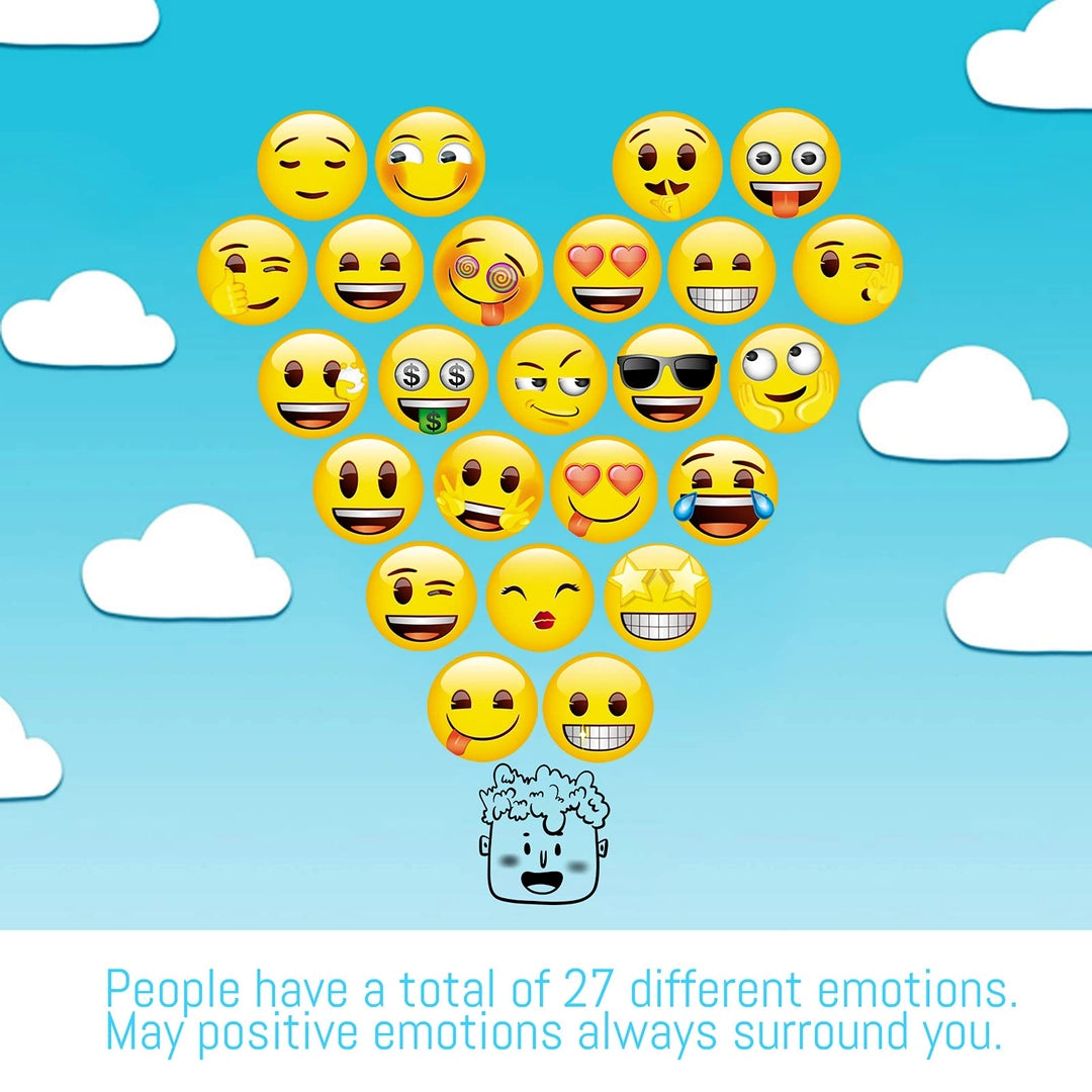 Zestaw magnesów emoji 28 szt. uśmiechnięte buźki 3 cm na lodówkę i auto