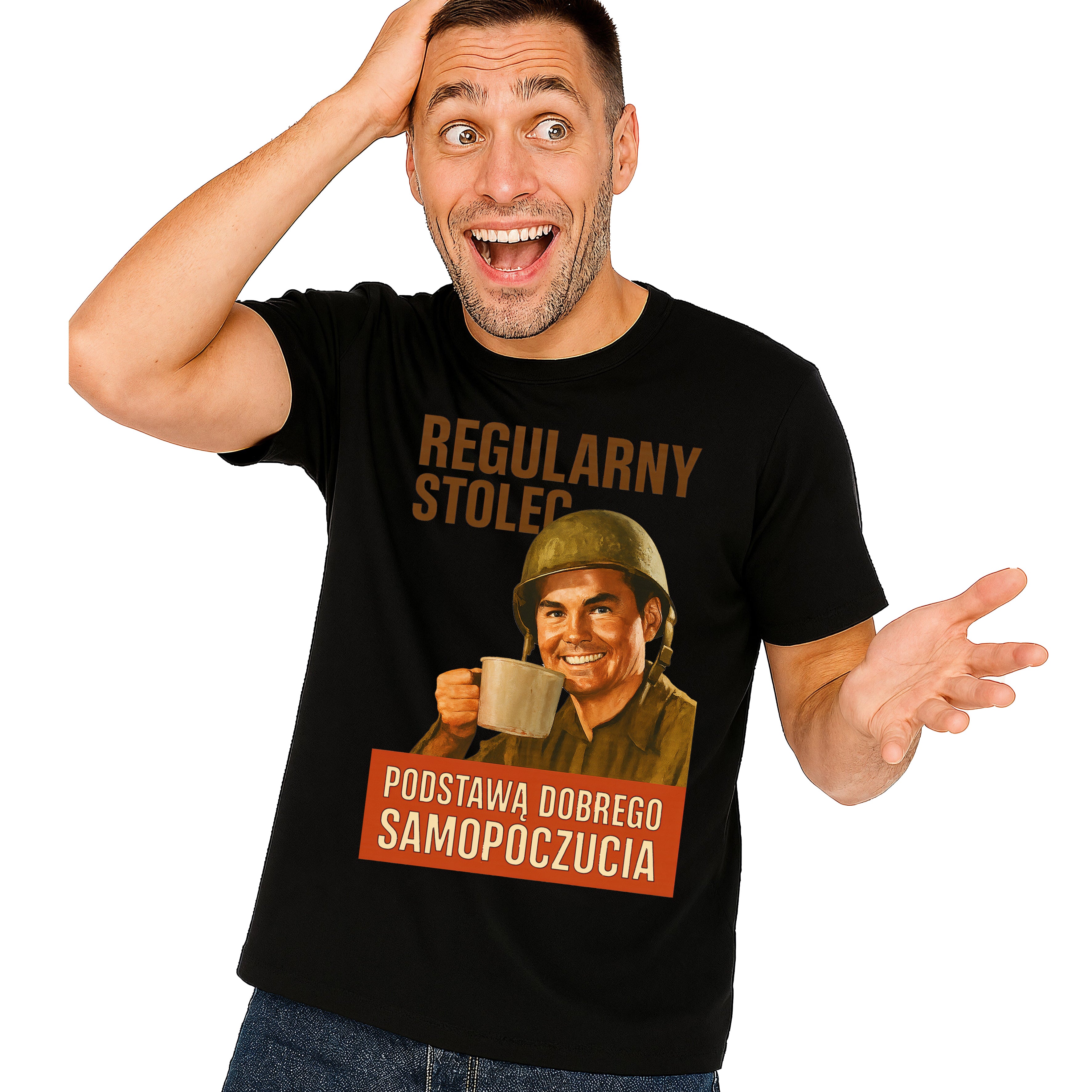 Koszulka Męska Damska Młodzieżowa T-Shirt Śmieszna Tekst Retro - Regularny Stolec S-2XL