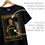 E04 Koszulka Męska T-Shirt Śmieszna Na Prezent Dla Wędkarza - PERSONALIZOWANA z imieniem S-2XL