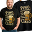 E13 Koszulka Męska T-Shirt Śmieszna Na Prezent dla Taty Męża "PIWO UKSZTAŁTOWAŁO"