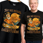 E15 Koszulka Męska T-Shirt Śmieszna Na Prezent dla Emeryta "Nic Nie Muszę Jestem na Emeryturze"