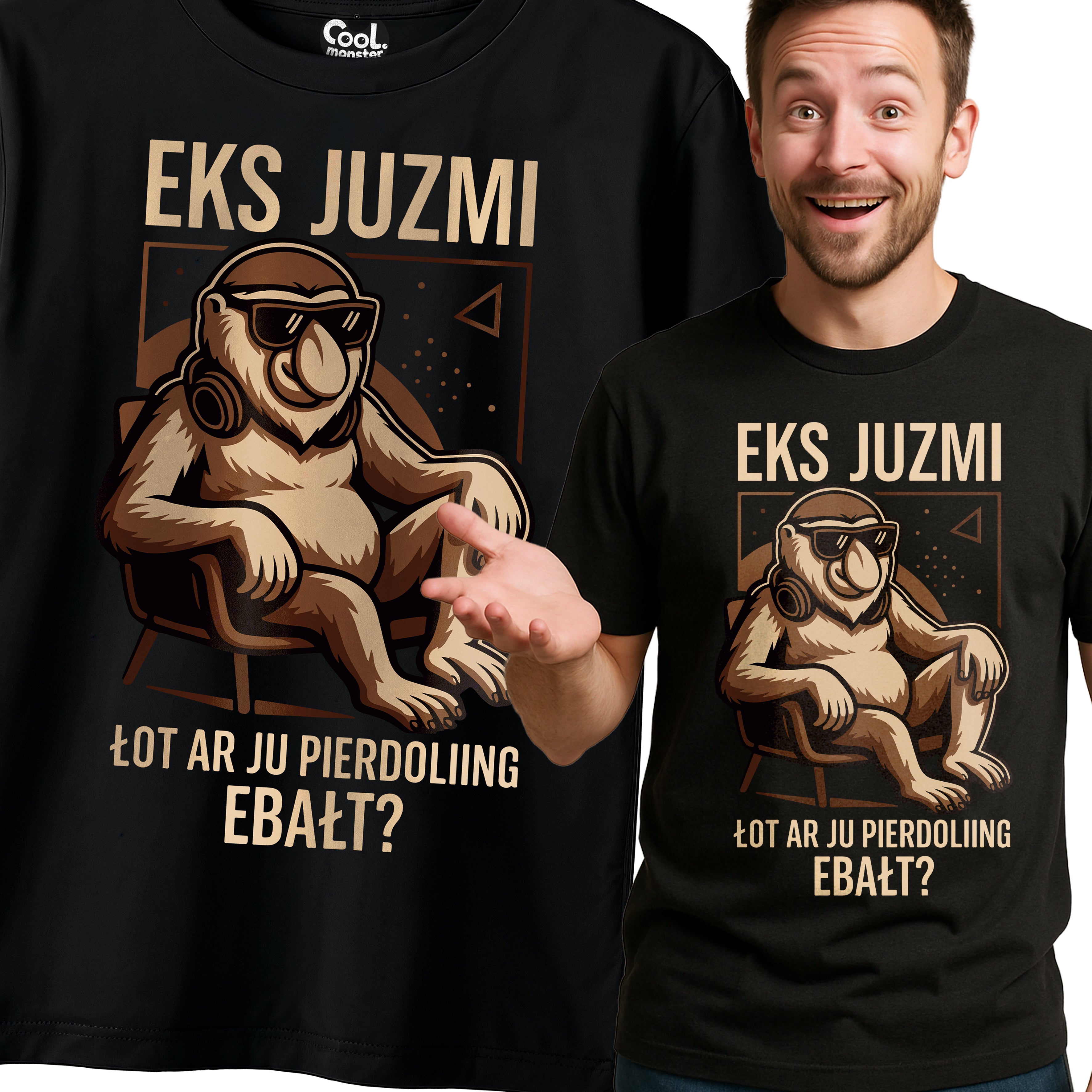 E16 Koszulka Męska T-Shirt Śmieszna Na Prezent dla Taty Męża Chłopaka Męża z Nosaczem