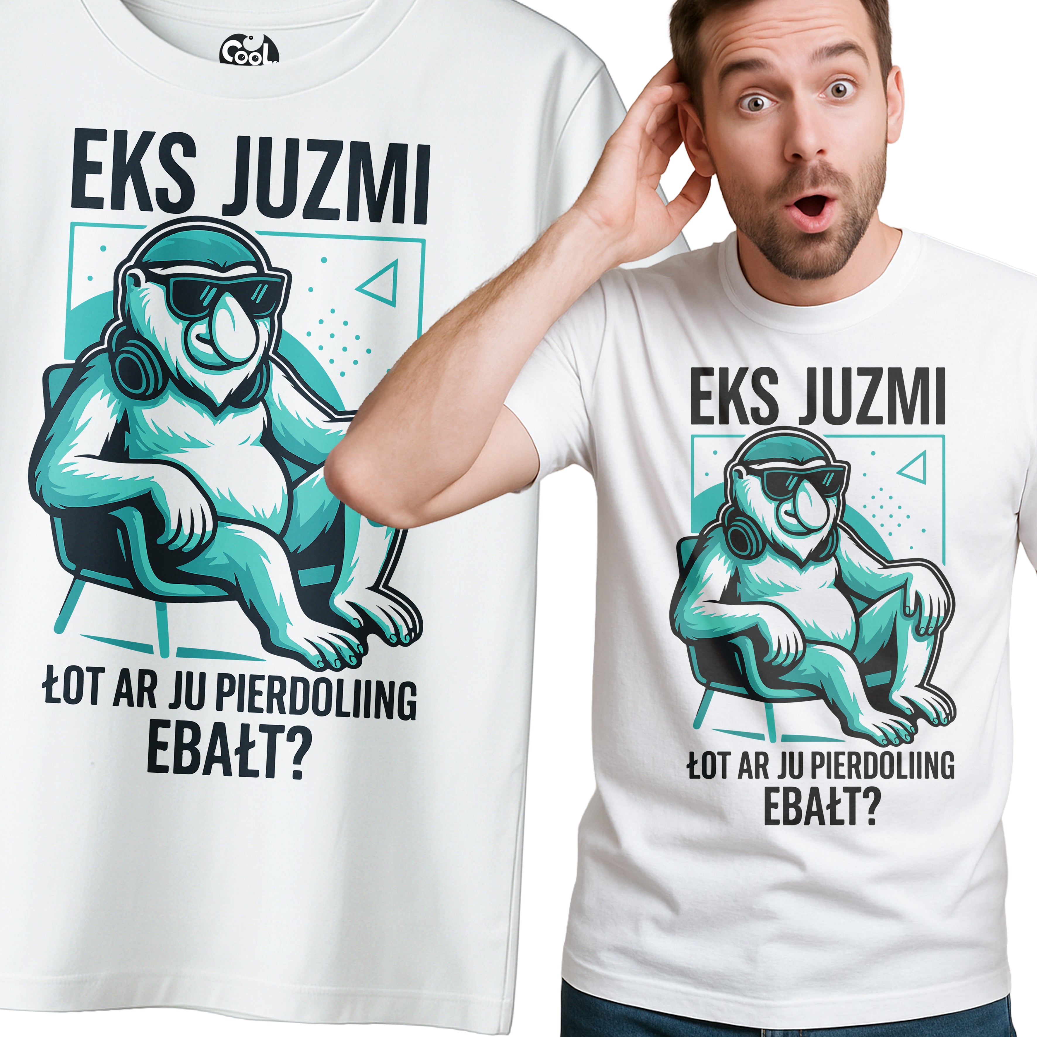 E16 Koszulka Męska T-Shirt Śmieszna Na Prezent dla Taty Męża Chłopaka Męża z Nosaczem