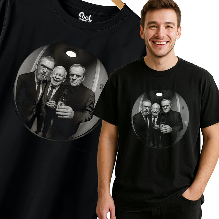E21 Koszulka Męska Młodzieżowa T-Shirt Śmieszna na Prezent - Cringe Politycy S-3XL