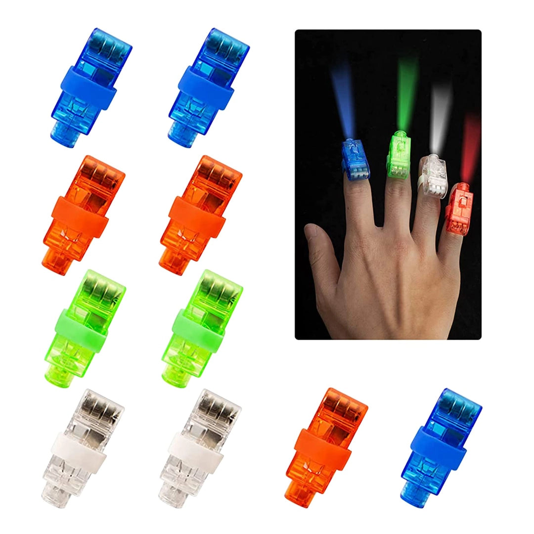Zestaw 12x migające lampki LED na palec RGB imprezowe kolorowe światła Główne zdjęcie produktu