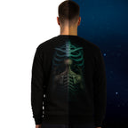 E35 Bluza Dla Dorosłych Dwustronna Straszna Duch Świecąca Nocy na Halloween Imprezę - Gruba Bawełna Premium