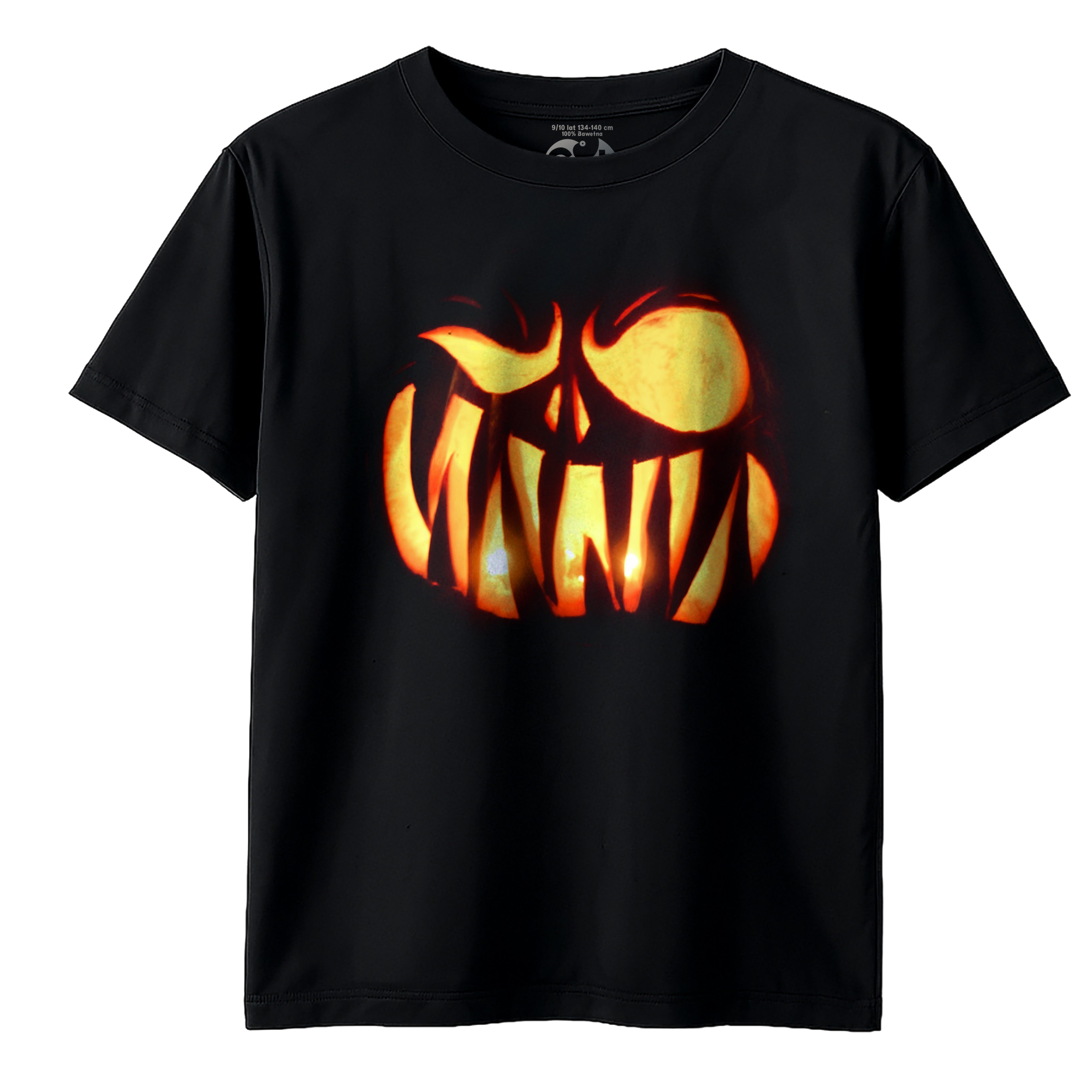 Koszulka Dziecięca Straszna Duch Świecąca Nocy na Halloween Z dynią Dynia - E39 Drugie zdjęcie produktu