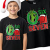 Świąteczna Śmieszna Koszulka Dziecięca Męska Damska T-Shirt - 6 7 six seven brainrot E48