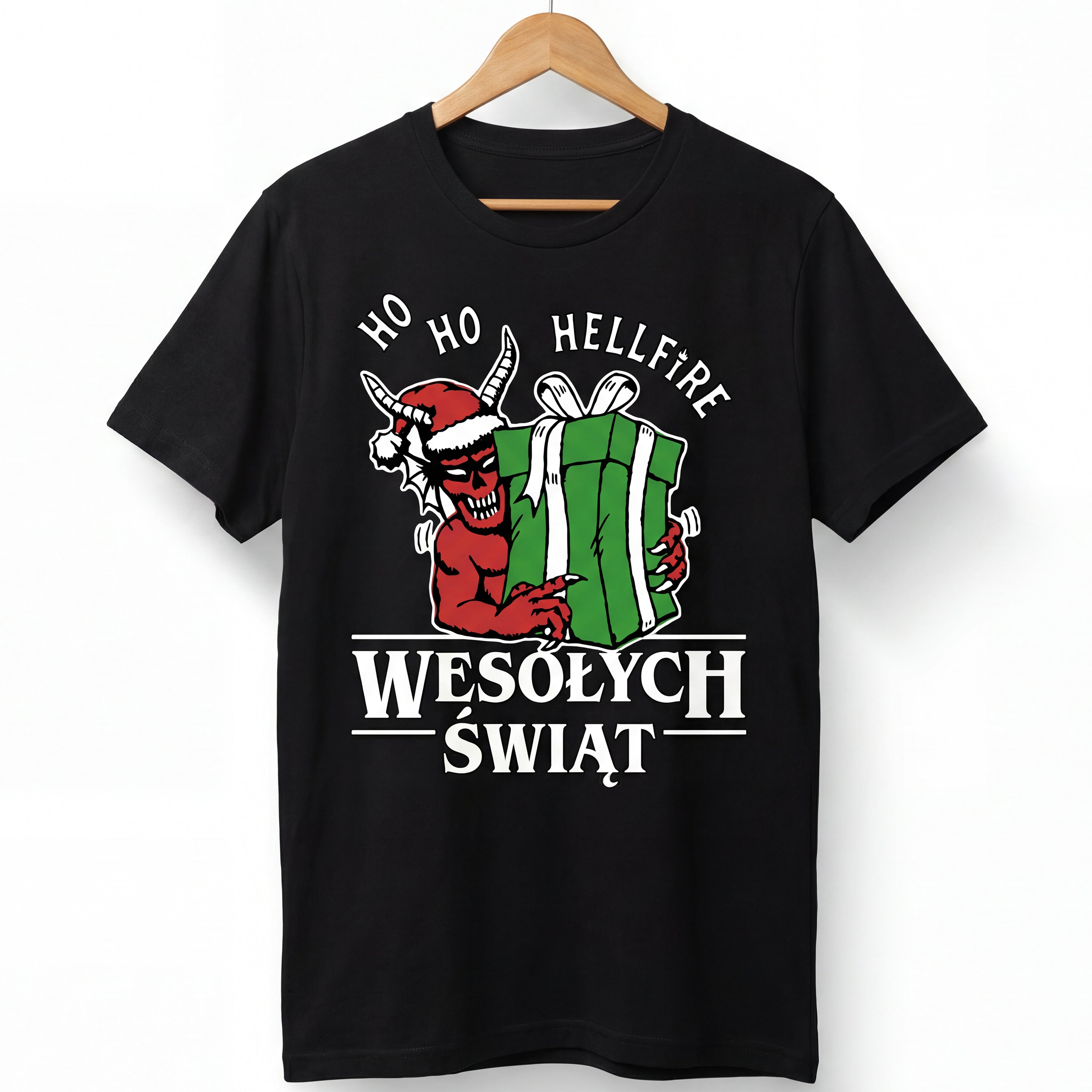 Świąteczna Śmieszna Koszulka Męska Damska T-Shirt - Stranger Things Hellfire E49 Drugie zdjęcie produktu