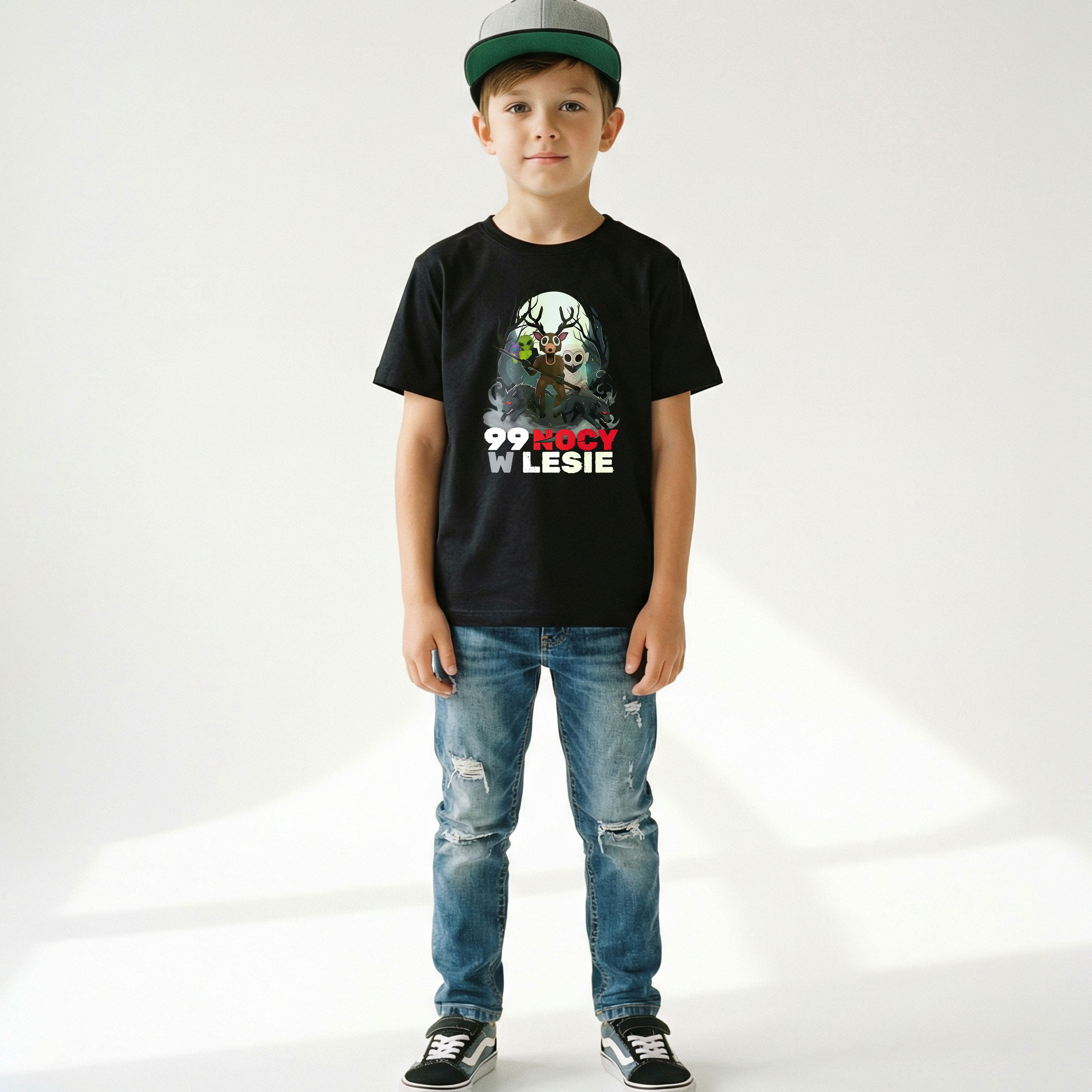 99 Nocy w Lesie Gra Roblox Koszulka Dziecięca Bawełniana - Gruba Bawełna E53 Drugie zdjęcie produktu