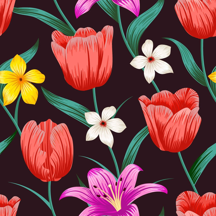 Samoprzylepna tapeta kwiatowa tulipany wodoodporna 40x300cm łatwy montaż