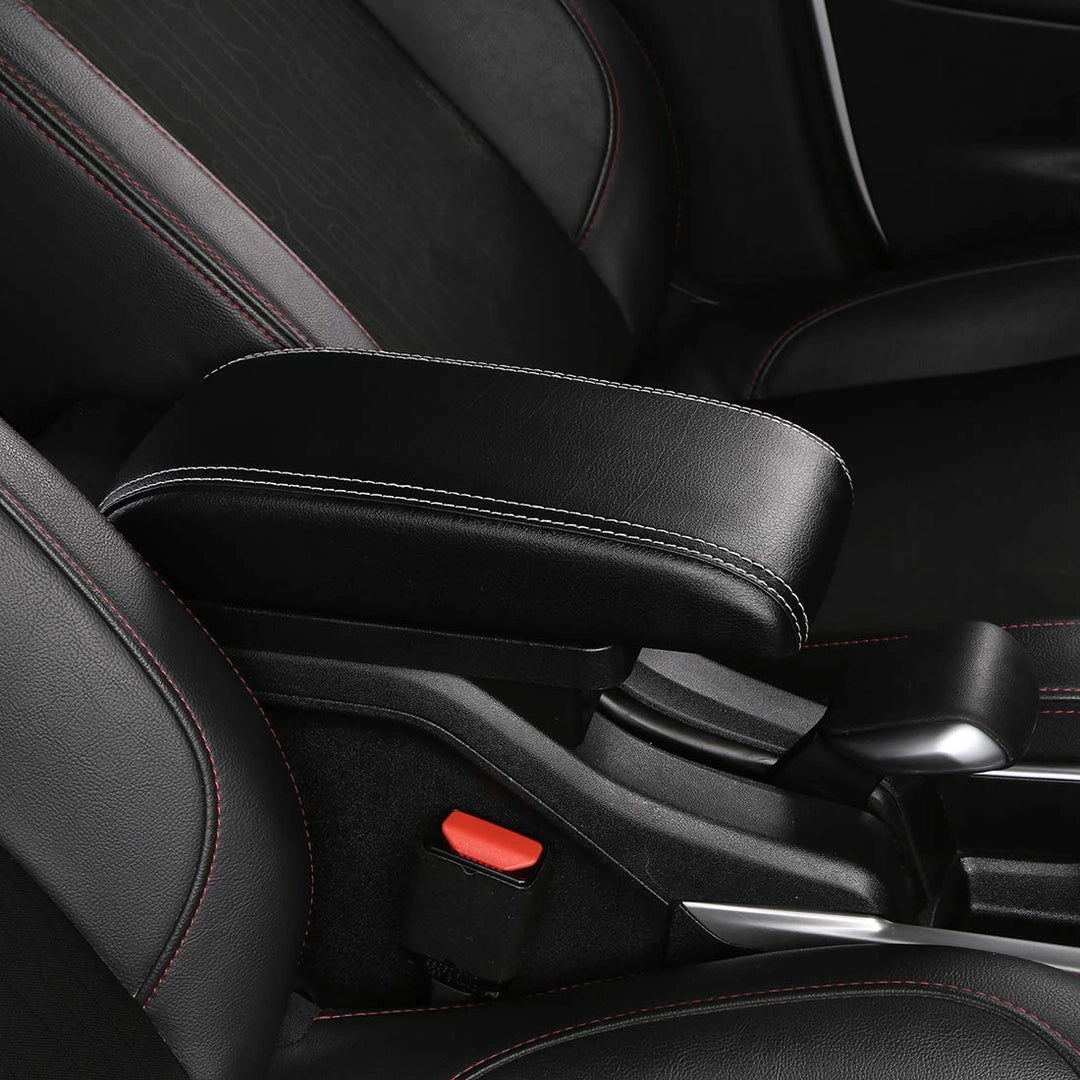 Podłokietnik Peugeot 2008 2012-2018 z 3x USB i 2-poziomowym schowkiem