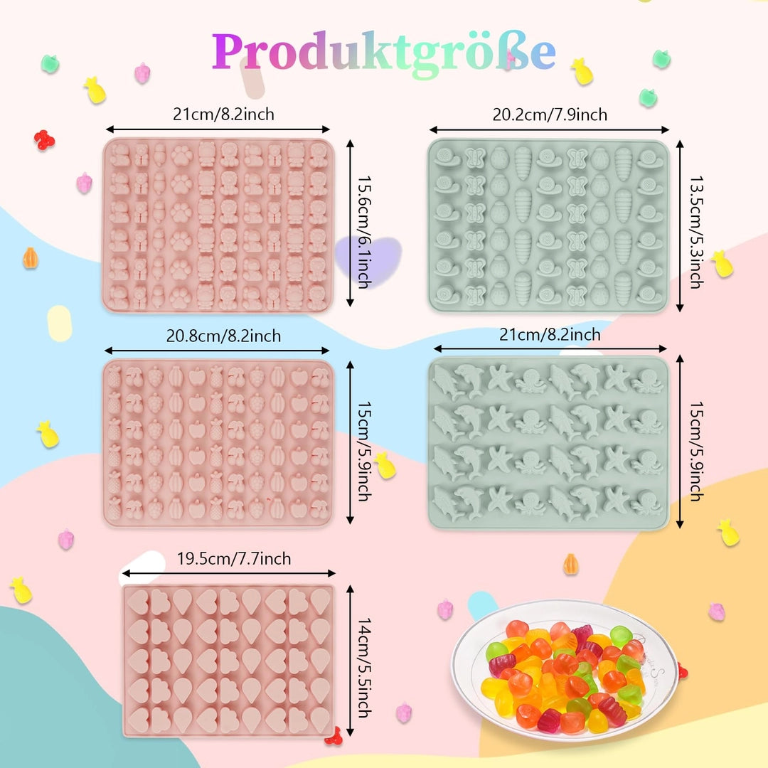 Foremki silikonowe Formy do żelków na żelki Misie lizaków czekolady zestaw 5 Sztuk