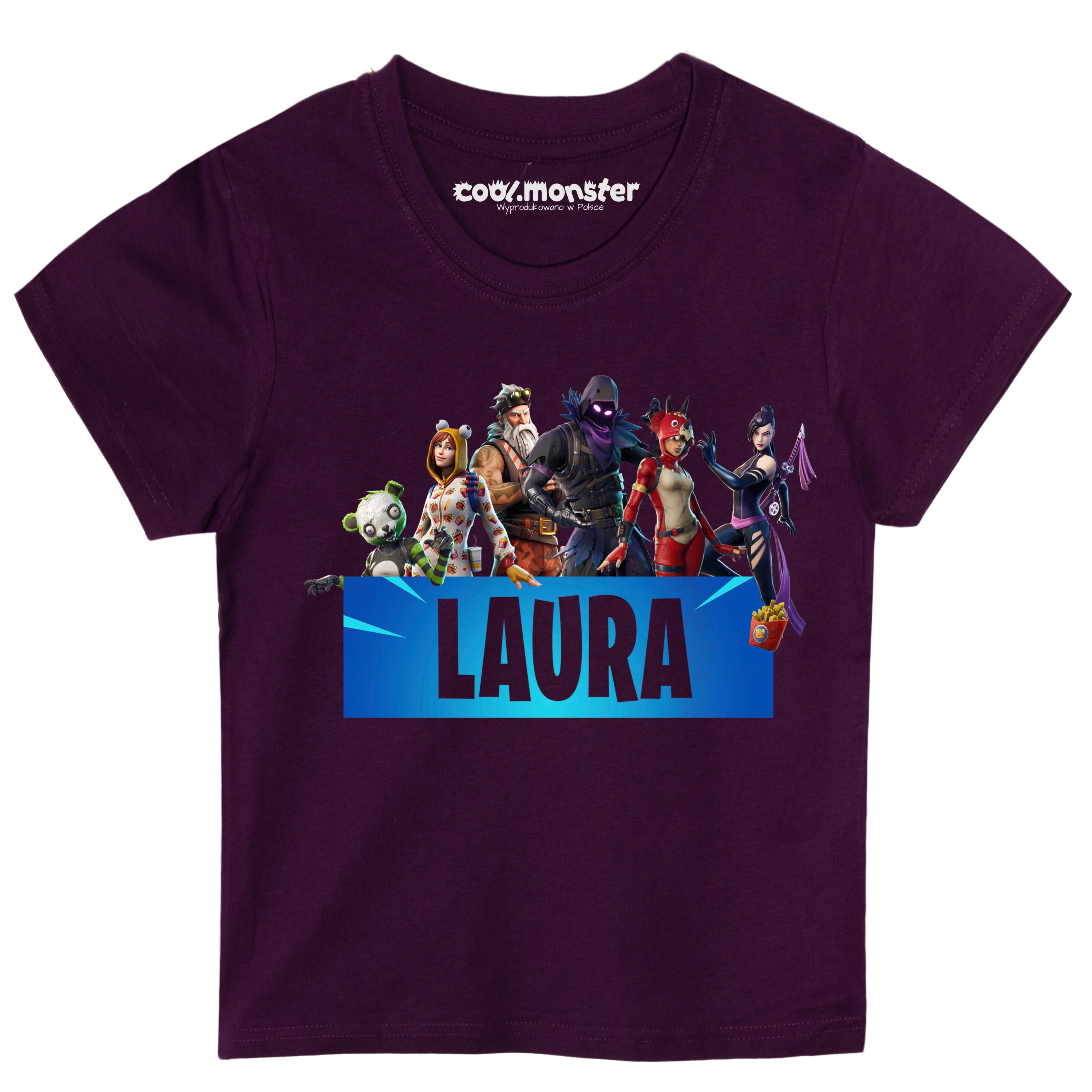 Koszulka dla Gracza Fortnite na urodziny i nie tylko. Z imieniem. Różne Kolory FORT01