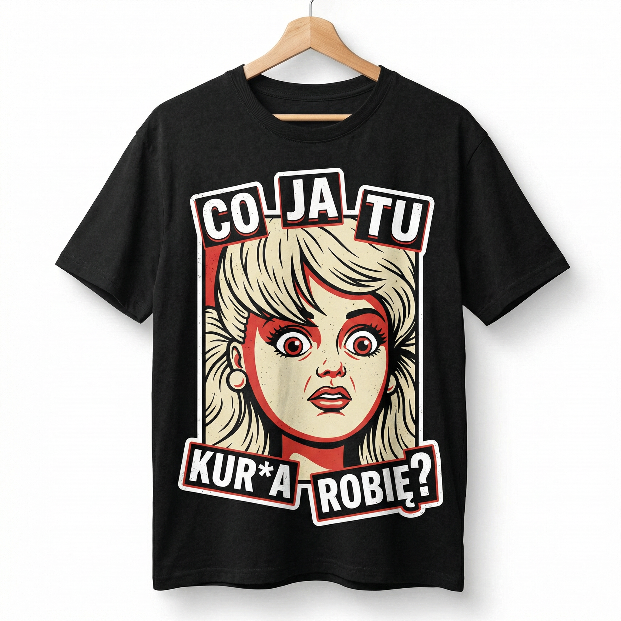 Koszulka Męska Damska Śmieszna MEME T-Shirt CO JA TU KUR*A ROBIĘ Idealna na Prezent 26_12a)