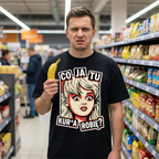Koszulka Męska Damska Śmieszna MEME T-Shirt CO JA TU KUR*A ROBIĘ Idealna na Prezent 26_12a)
