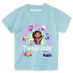 Koci Domek Gabi - T-Shirt Koszulka Dziewczęca z Imieniem - Różne Kolory - Brokat - GAB02