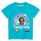 Koci Domek Gabi - T-Shirt Koszulka Dziewczęca z Imieniem - Różne Kolory - Brokat - GAB02