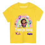 Koci Domek Gabi - T-Shirt Koszulka Dziewczęca z Imieniem - Różne Kolory - Brokat - GAB02