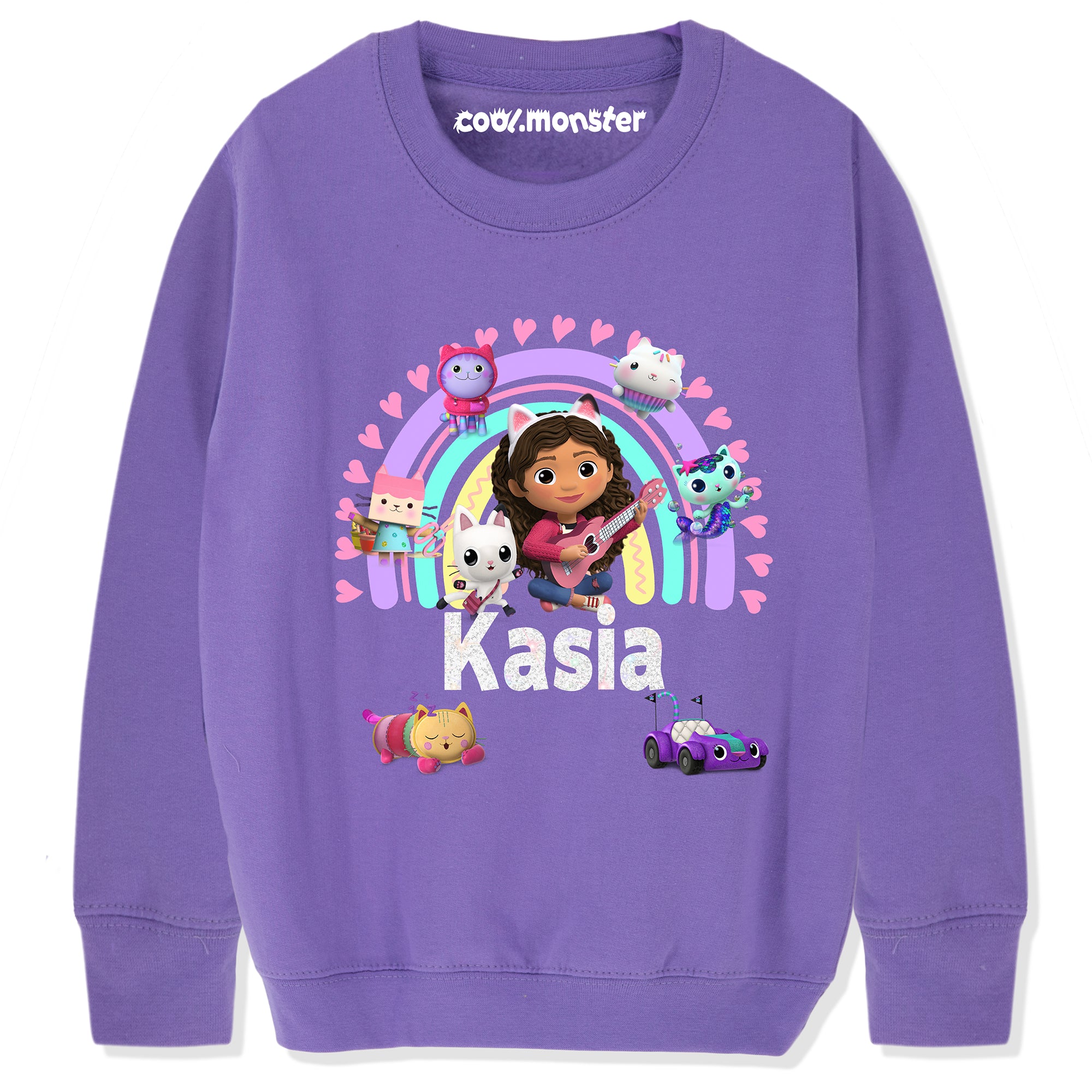 Koci Domek Gabi - Bluza Dziewczęca z Imieniem - Różne Kolory - Bawełna - GAB03