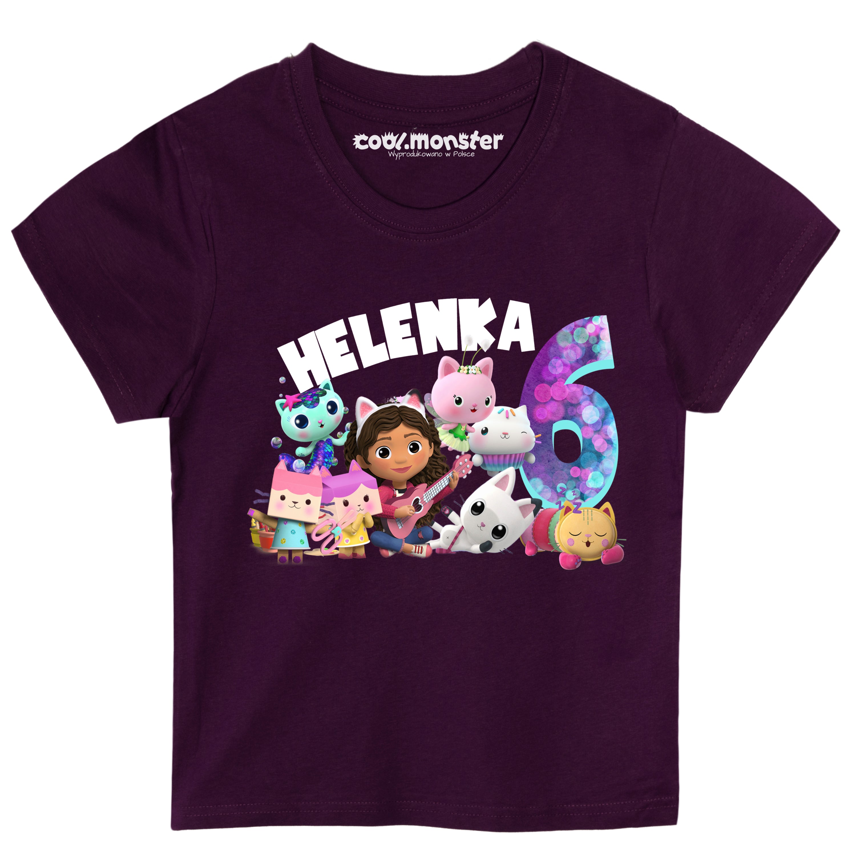 Koci Domek Gabi - T-Shirt Koszulka z Imieniem i Cyfrą - Różne Kolory - GAB04