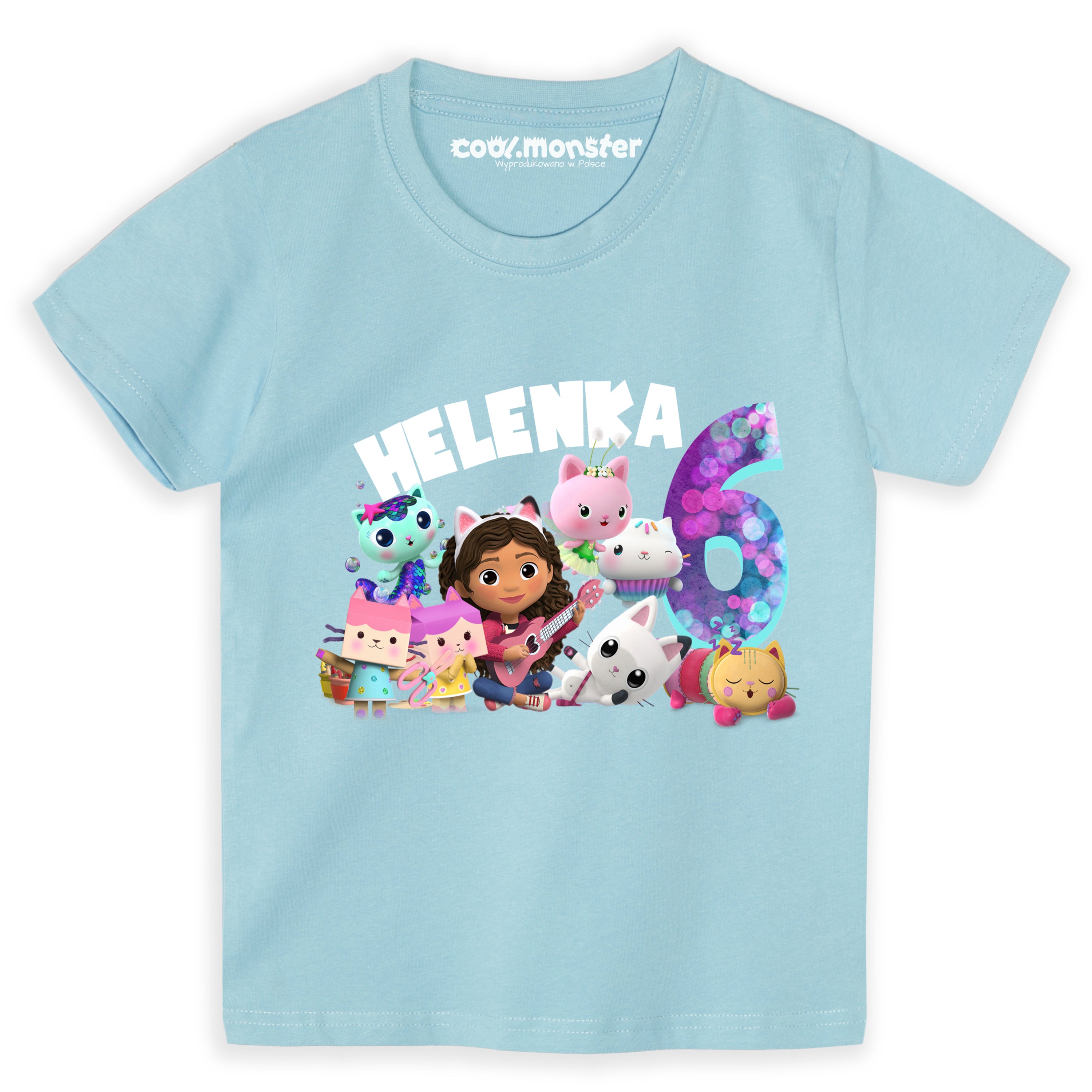 Koci Domek Gabi - T-Shirt Koszulka z Imieniem i Cyfrą - Różne Kolory - GAB04