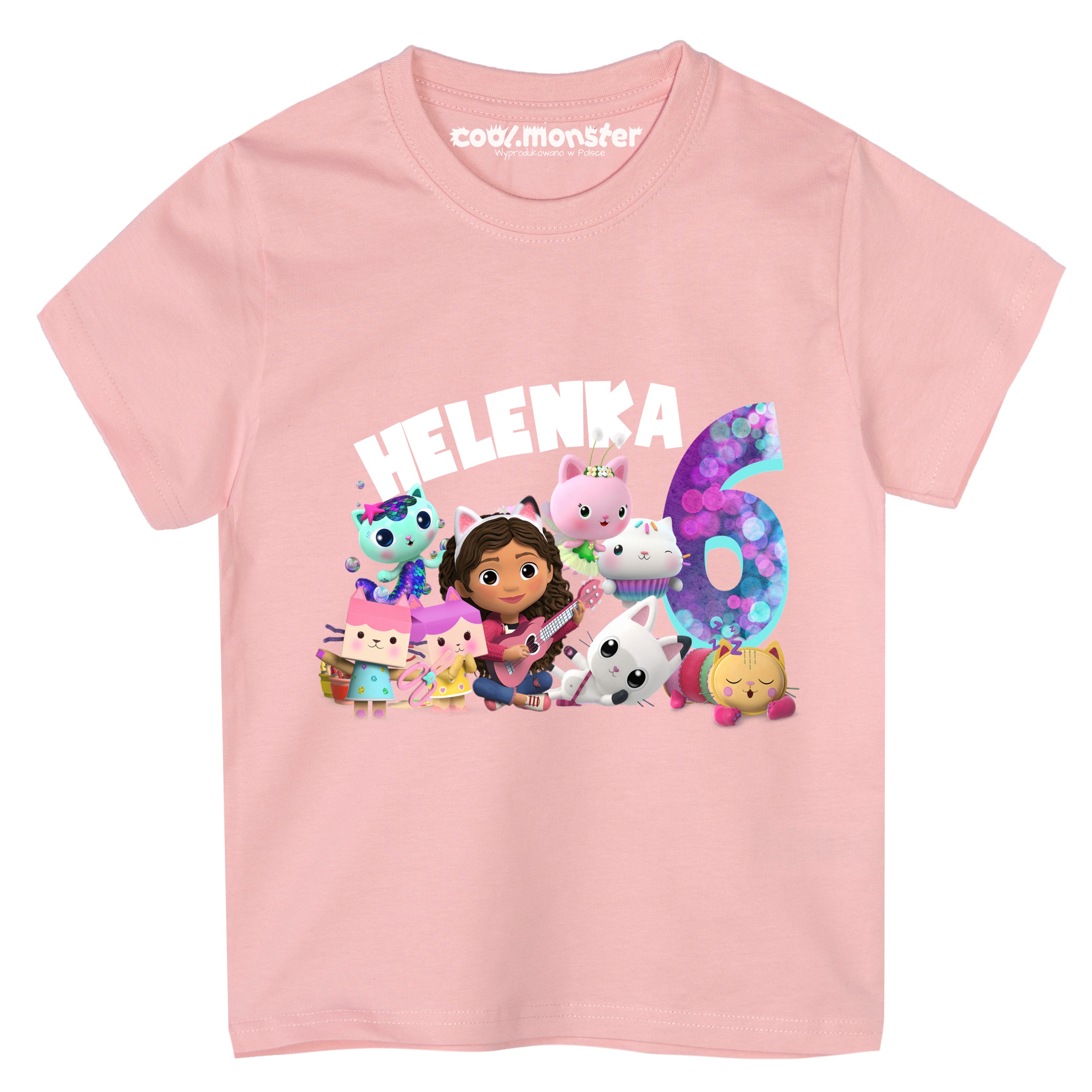 Koci Domek Gabi - T-Shirt Koszulka z Imieniem i Cyfrą - Różne Kolory - GAB04