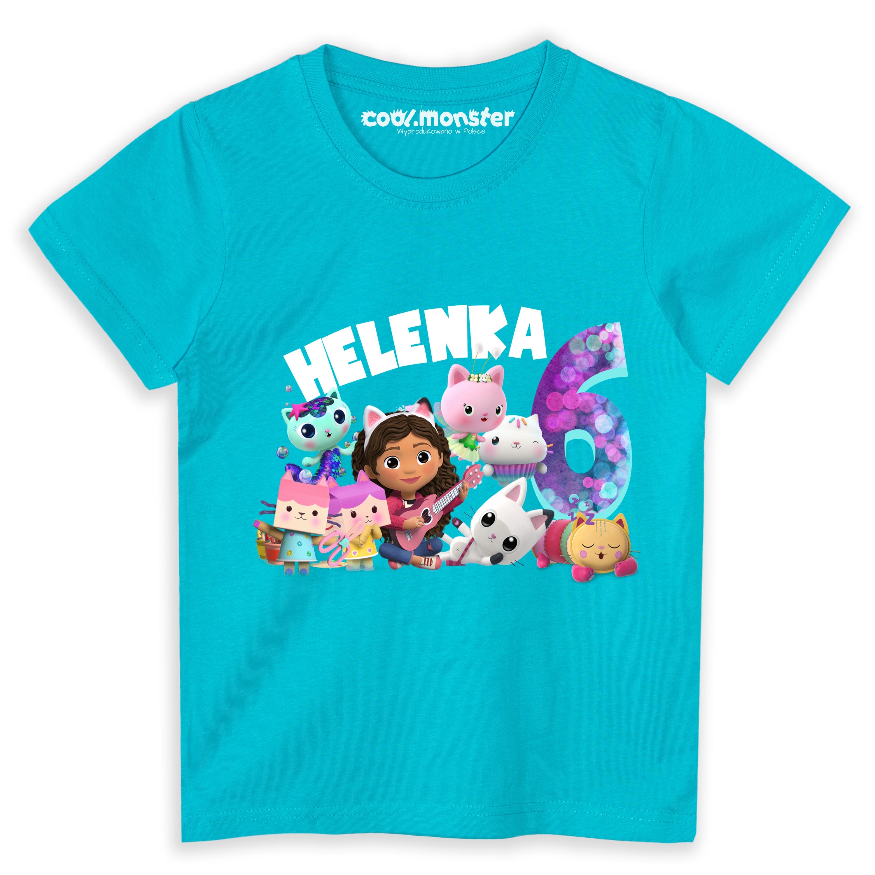 Koci Domek Gabi - T-Shirt Koszulka z Imieniem i Cyfrą - Różne Kolory - GAB04