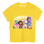 Koci Domek Gabi - T-Shirt Koszulka z Imieniem i Cyfrą - Różne Kolory - GAB04
