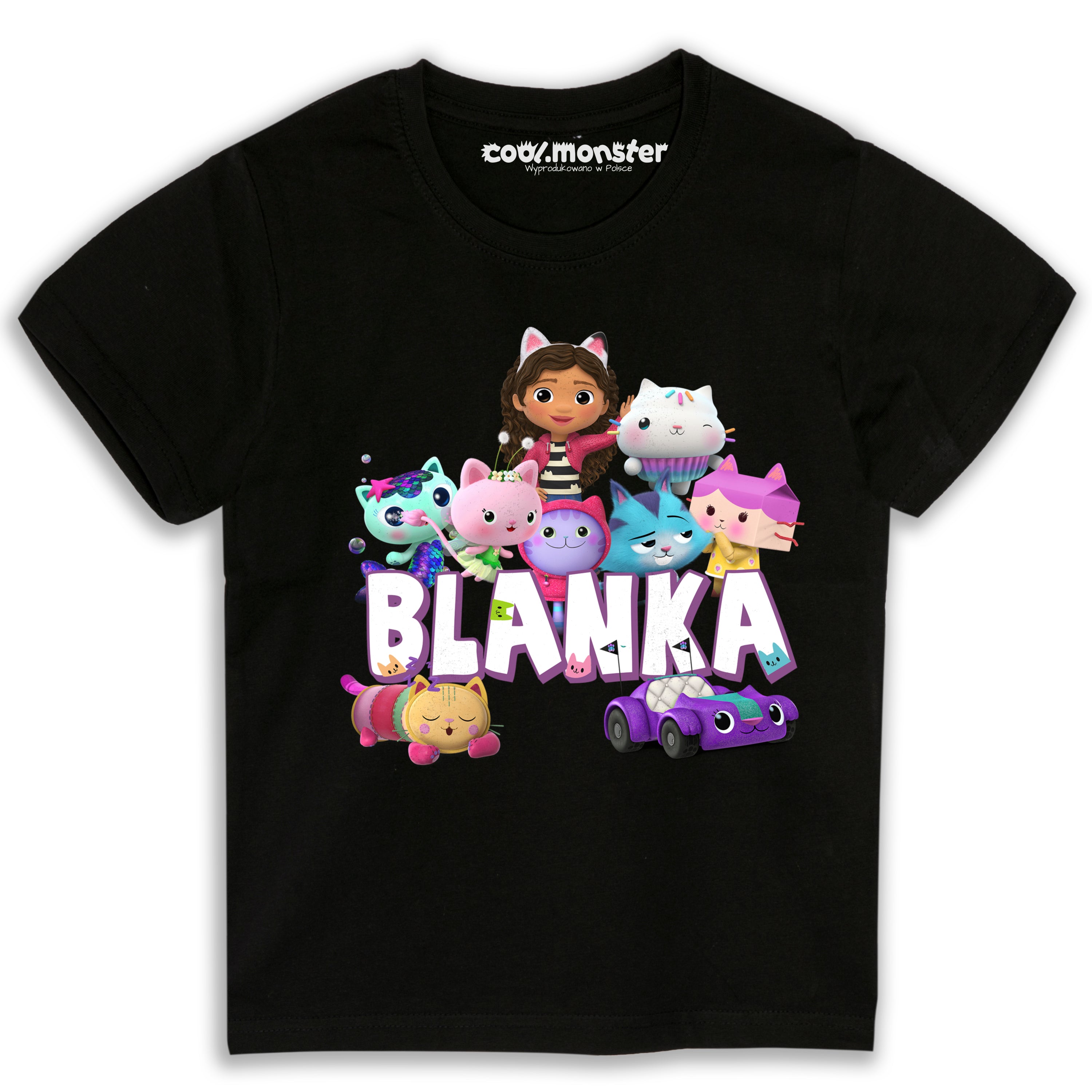 Koci Domek Gabi - T-Shirt Koszulka Dziewczęca z Imieniem - Różne Kolory - GAB01 Drugie zdjęcie produktu