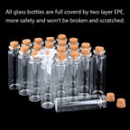 Zestaw 40 buteleczek szklanych 20ml z korkiem, akcesoriami i etykietami